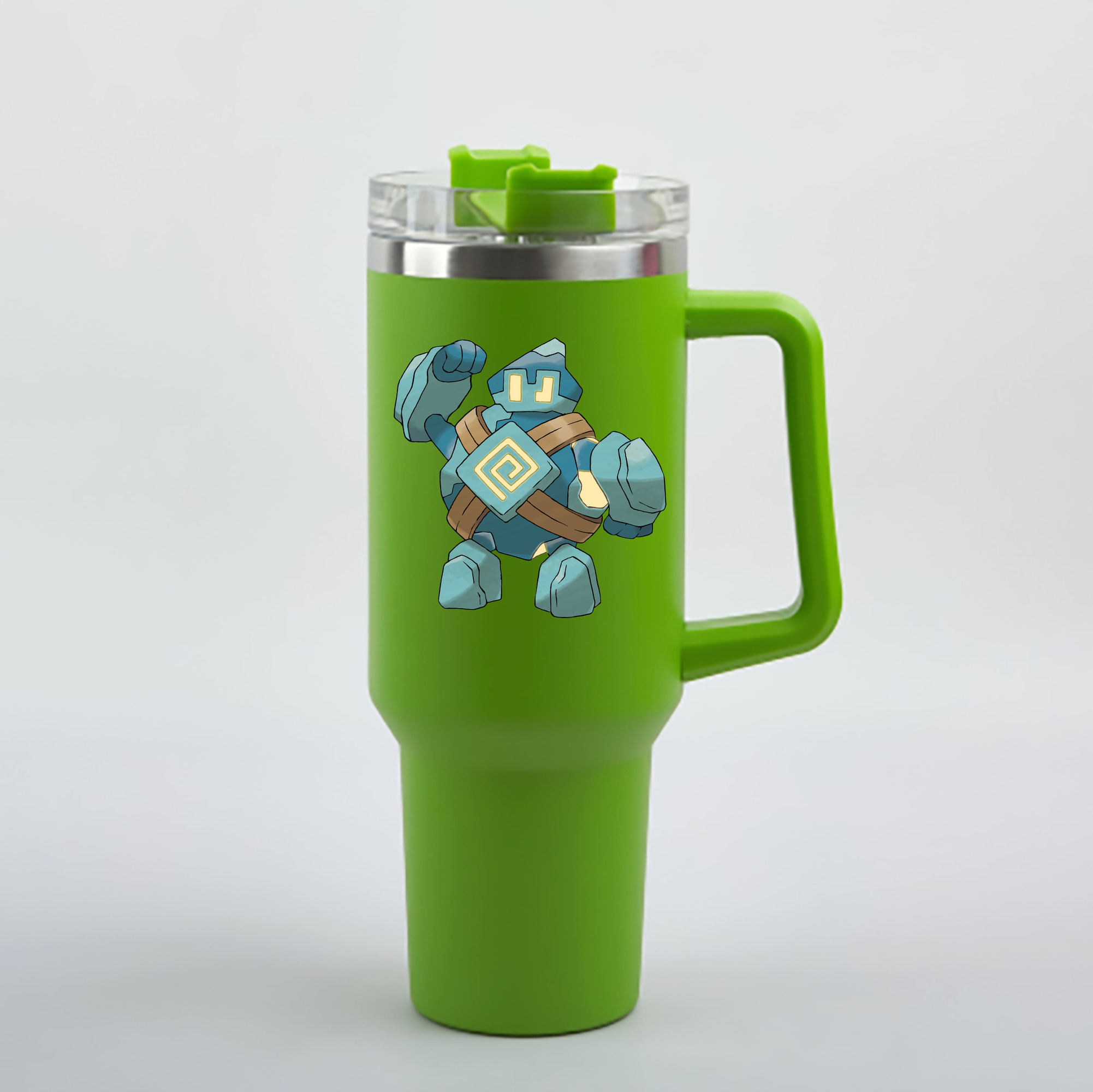 （画像用） ポケットモンスター Pokémon 1200mL車用タンブラー - クリスタルステッカー（プラスチックストロー付き）